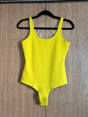 Stella Luce Chartreuse Scoop Neck Bodysuit